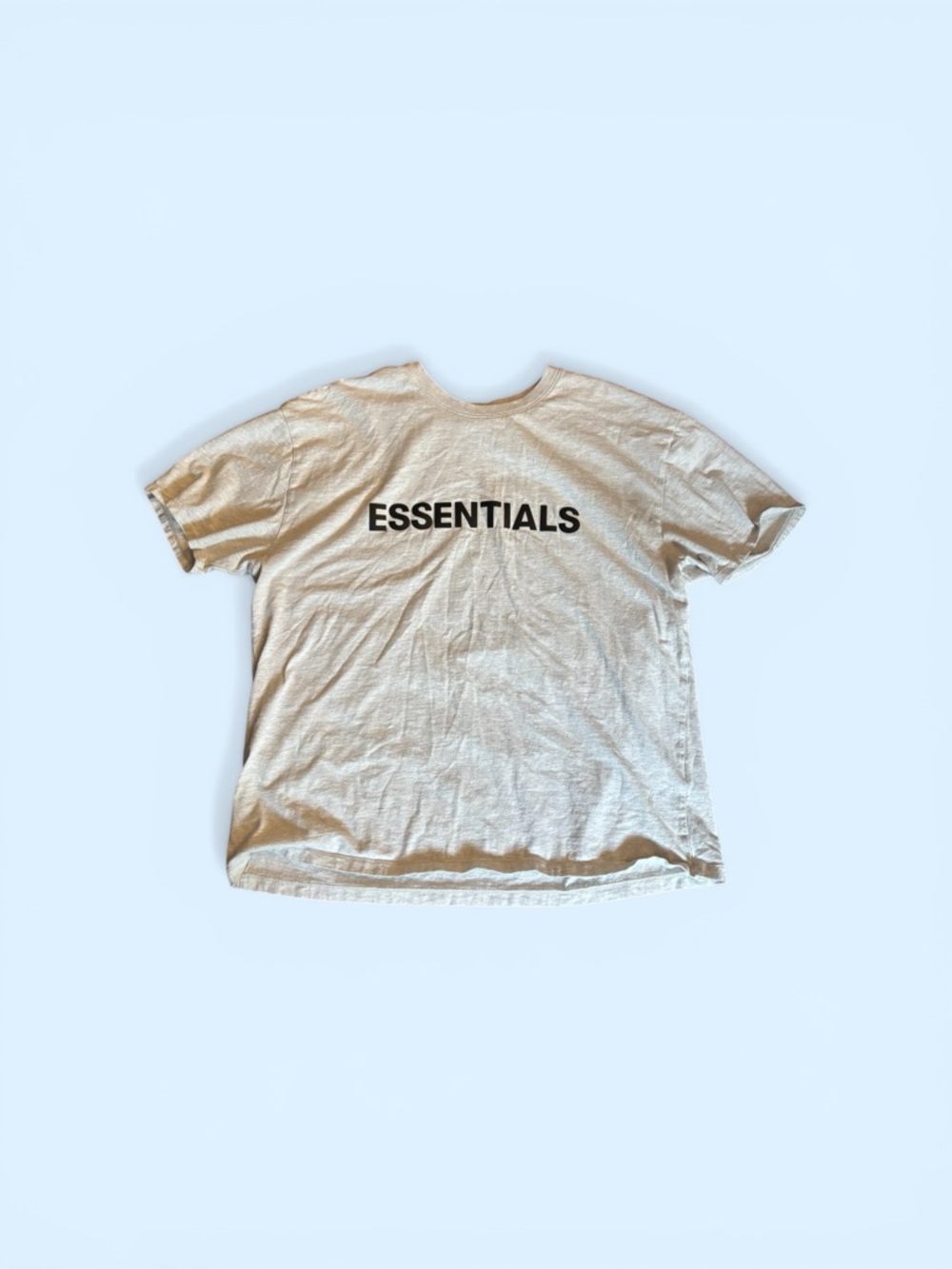 Essentials Tee in Beige with Black Logo
